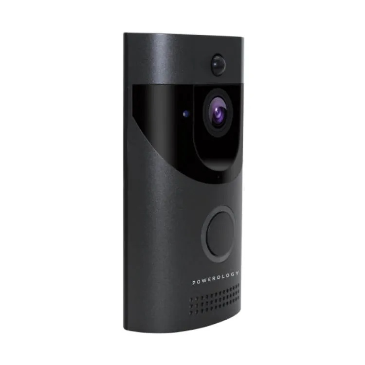 Powerology Smart Video Doorbell PSVDBBK - Black