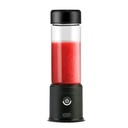 Powerology 6 Blade Portable Juicer 450mL 126W Rechargeable USB Type C Blender with Dual 2500mAh Battery Stainless Steel Ice Crushing Blades Borosilicate Glass Container |PN6BPJBK|