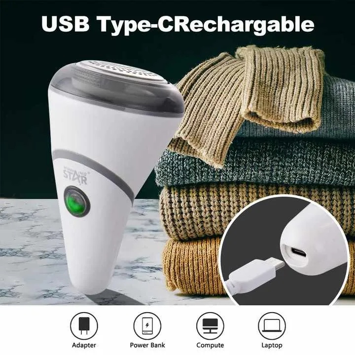 WINNING STAR Rechargeable Fabric Shaver – Portable Lint Remover & Clothes Fuzz Trimmer | ST-6302 | | 6932786419179 |