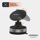 Porodo Vacuseal Smart Suction Magnetic Phone Mount N52 Magnet Adjustable Viewing Angle Strong Suction Base for Smartphones 5.5 to 6.9 Inches | PD-HSM27-WH/BK |