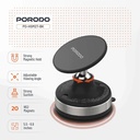 Porodo Vacuseal Smart Suction Magnetic Phone Mount N52 Magnet Adjustable Viewing Angle Strong Suction Base for Smartphones 5.5 to 6.9 Inches | PD-HSM27-WH/BK |