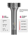 TYMO AIREXCEL 3 on1 Round high speed hot air brush - grey | HC302 |