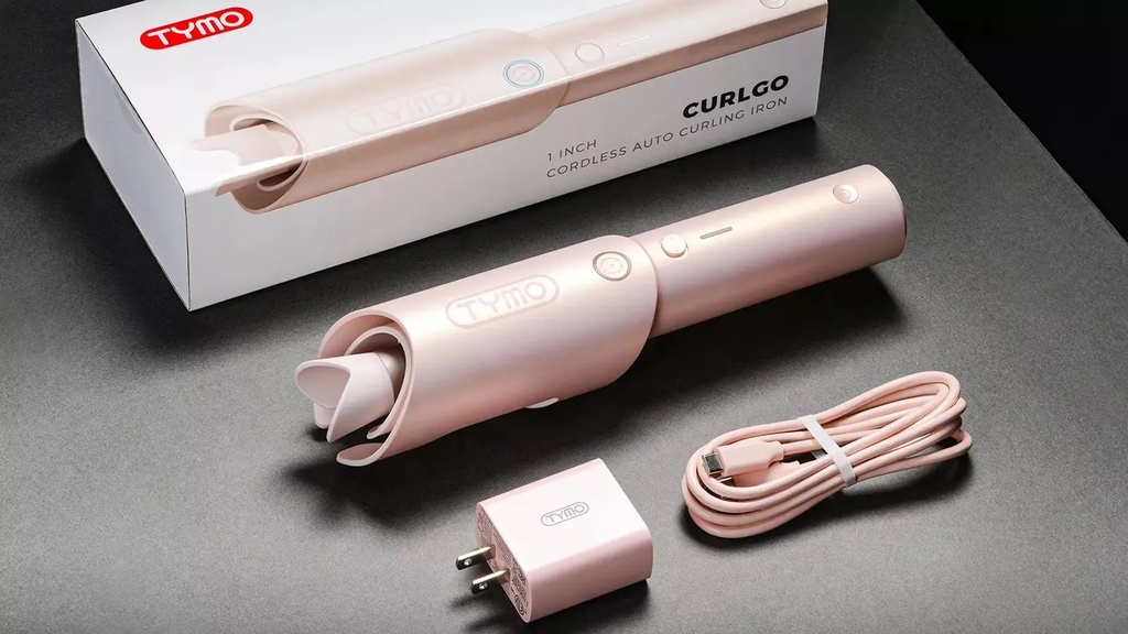 TYMO CURLGO - Cordless Auto Curling Iron 1 Inch Ceramic Barrel with T-GLOSS Coating | 759041280444 |