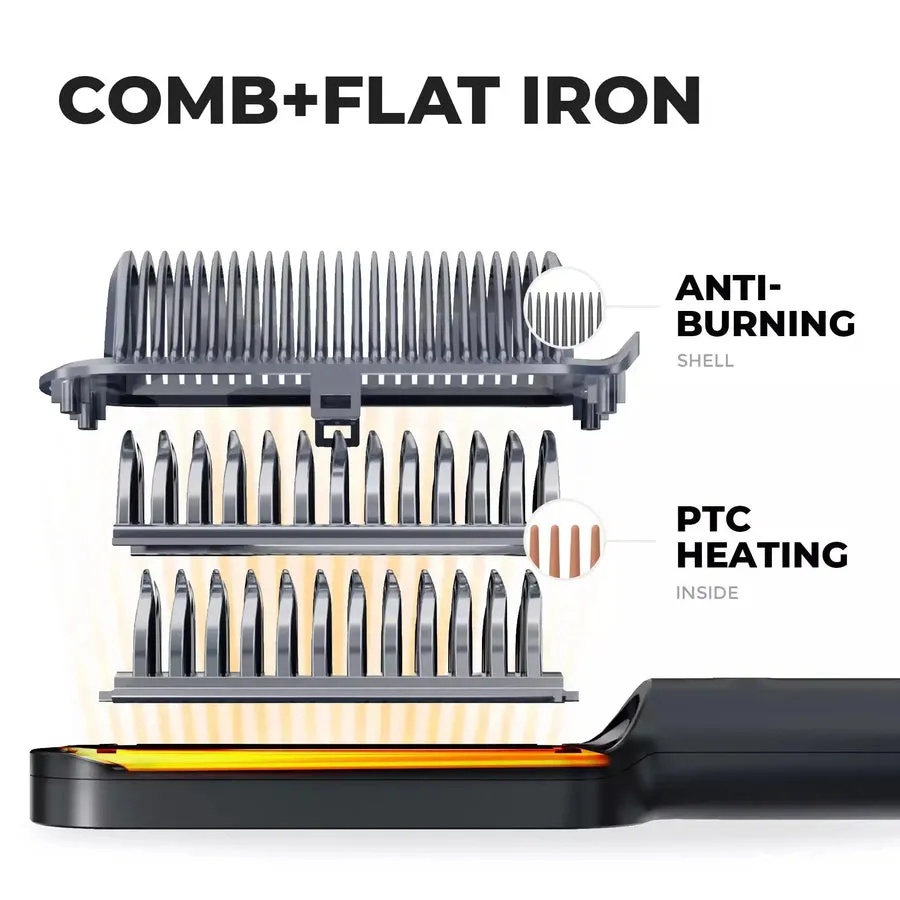 TYMO RING Hair Straightening Comb with 5 Temperature Settings and Fast Heat Up  | HC100/R |