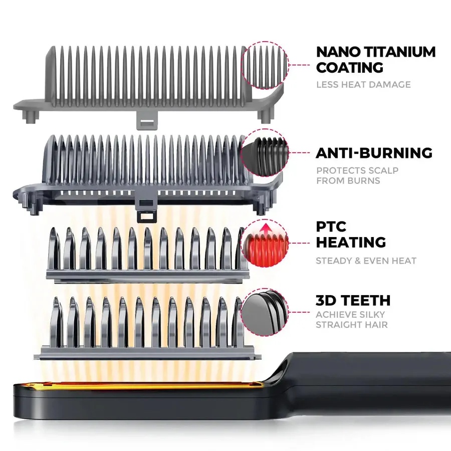 TYMO RING PLUS Ionic Hair Straightening Comb with 9 Temperature Settings - LED Display | HC103 |
