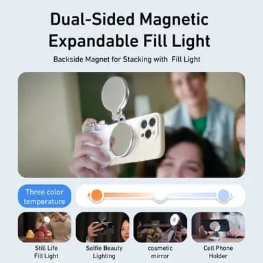 TELESIN CO3 Magnetic Selfie Ring Light & Fun Shot Magnetic Grip | S5-BGD-01 | P1-MP-10 |