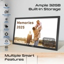15.6" Vibrant Full HD Smart Multimedia Wi-Fi Digital Photo Frame | Memoria-15 |