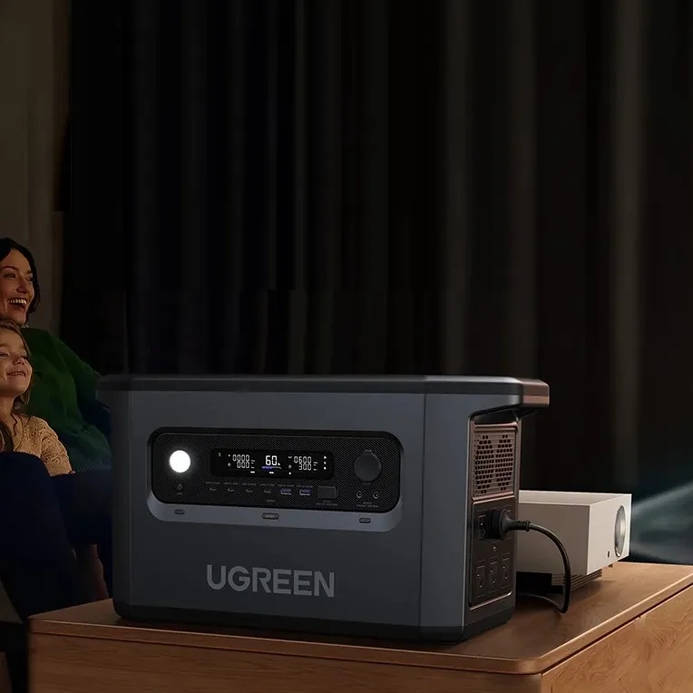 UGREEN Power Station 2048Wh 2300W EV Rated LiFePO4 Portable Generator Fast Charge 1.5H Solar Car Anderson DC Backup Power- GS2200