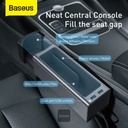 Baseus Deluxe Metal Armrest Console Organizer Dual USB Power Supply Retractable Cup Holder Car Center Console Storage Compact Metal ABS Design | CRCWH-A01 |
