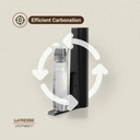 Lepresso Carbonator Instant Sparkling Water 800mL Portable CO2 Bottle Fizzing System Efficient Durable Compact