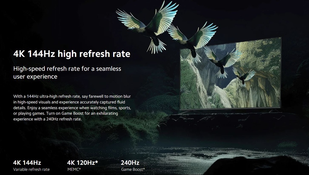 Xiaomi TV S 65" QD Mini LED 4K Smart TV (2025) – 144Hz, Dolby Vision IQ, Dolby Atmos, Google TV