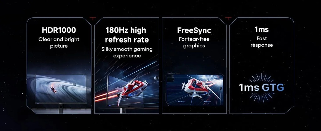 Xiaomi Mini LED Gaming Monitor G Pro 27i 27 inch QHD 2560x1440 180Hz 1ms HDR1000 1000 nits Peak Brightness 99% DCI-P3 Colour Calibration