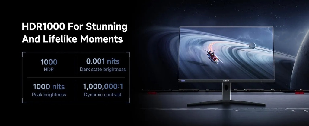 Xiaomi Mini LED Gaming Monitor G Pro 27i 27 inch QHD 2560x1440 180Hz 1ms HDR1000 1000 nits Peak Brightness 99% DCI-P3 Colour Calibration