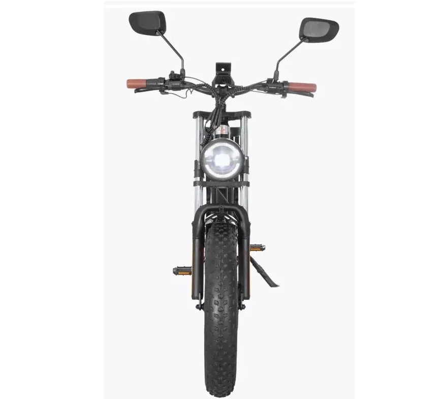 Kugoo V6 Harley Electric Bike 48V 28Ah 1000W Dual Motor Fat Tire 20 inch Foldable E Bike 50km h 70km Range 150kg Load