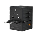 Porodo GaN 65W 5-Port Universal Travel Charger | 4 USB-C + 1 USB-A | Compact Fast Charging Adapter with Dual Fuse | UK/EU/US/AU Plugs | 2500W Power | PD-FWCH038-BK |