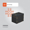 Porodo GaN 65W 5-Port Universal Travel Charger | 4 USB-C + 1 USB-A | Compact Fast Charging Adapter with Dual Fuse | UK/EU/US/AU Plugs | 2500W Power | PD-FWCH038-BK |