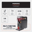 Porodo Lifestyle Multi-Function Slushie Maker – 2.6L Capacity, 25 Min Quick Freezing | Milkshakes, Ice Cream & Frappé Machine | LFS143 | PD-LFST143-BK |