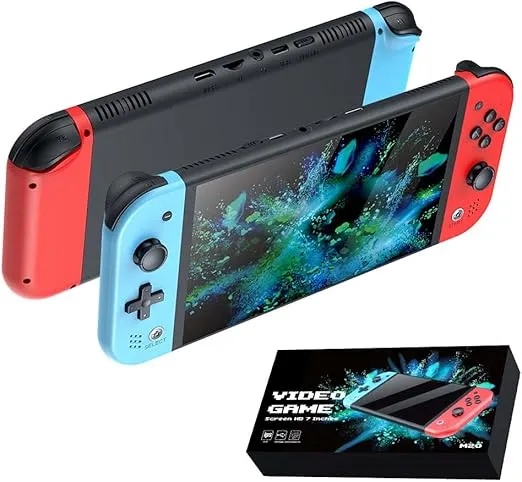 M20 Video Game Screen HD 7 inches Retro Handheld Game Console – RK3566 Quad-Core, IPS Display, EmuELEC 4.3, Bluetooth, Wireless Controller, TF Slot, 64GB, 4000mAh Battery