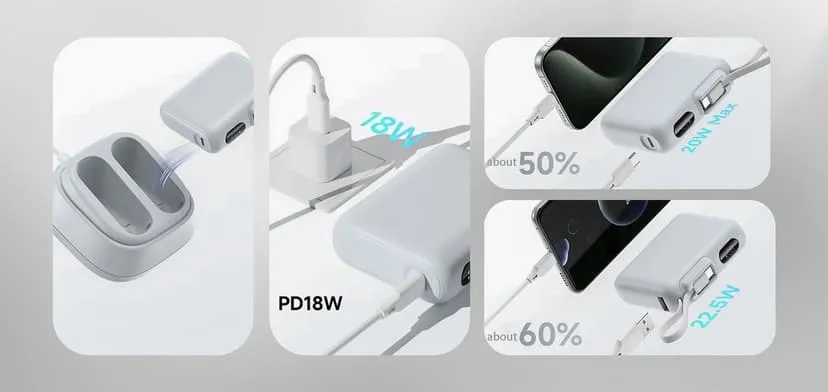 Taktik Charging Station Set with 5×10000mAh Power Banks | TT-PS-10000 |Type-C Fast Charging, LED Display, Portable & Travel-Friendly |