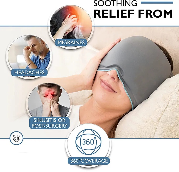 Hot & Cold Pack Migraine Relief Cap – Flexible, Wearable, 360° Full Coverage for Headache & Migraine Pain Relief