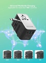 RAVPOWER 5-in-1 Universal Adapter - for 190 Countries | PD70W | GaN 5.0 | RP-PC1061 |