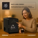 Porodo Sphere Ice Maker – 160 Ice Balls/Day | 3kg Basket, 1.6L Tank, Self-Cleaning, Quiet Operation, UK Plug, R290 Eco Refrigerant | PD-LFST091-BK |