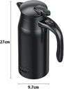 7MD Car Electric Kettle – 12V/24V DC Portable Travel Boiler with LCD Display | 800ML 304 Stainless Steel | Adjustable Temperature 55–100°C | Fast Heating for Tea, Coffee, Milk – Outdoor Use