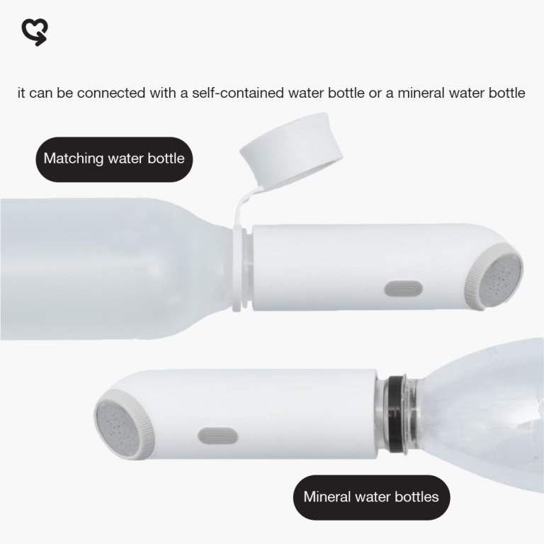 7MD Mini Cleaner Electric Portable Bidet | 2 Flushing Modes | Type-C Charging | Lightweight | 65 x 30 seconds use time | 400mAh Battery | Waterproof | Pink & Silver | 12 Months Warranty |