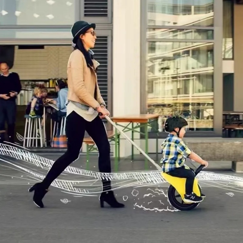 Mommy & Me Adventure Balance Scooter – One-Wheel Ride-On Toy with Handlebar for Kids Outdoor Fun