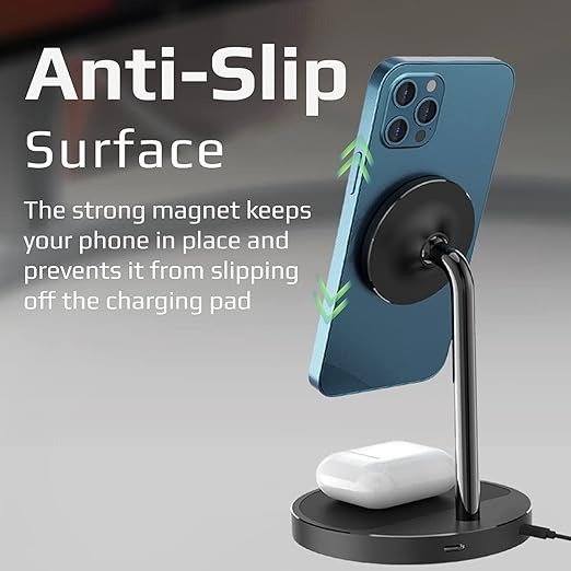 PROMATE | AuraBase-PD20 | 2 in 1 Wireless Charging Station With | 40W | Output