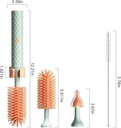 AMOR TINY Electric Bottle Brush – USB Rechargeable with 360° Rotation & Replaceable Heads for Bottles & Cups