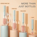 AMOR TINY Electric Bottle Brush – USB Rechargeable with 360° Rotation & Replaceable Heads for Bottles & Cups