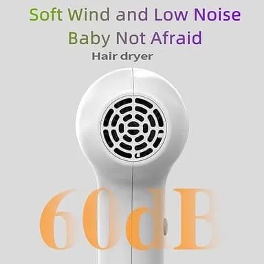 AMOR TINY Wireless Baby Hair Dryer – Cordless, Silent & Low-Radiation Design with Two-Speed & High‑Temp Protection