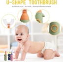 AMOR TINY U-Shaped Toothbrush for Kids – 360° Silicone Toothbrush, Gentle Full-Mouth Cleaning for Ages 2-7