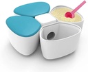 AMOR TINY Flower-Shaped Milk Powder Dispenser – BPA-Free 4-Compartment Formula Organizer for Baby Feeding, Snacks, and Travel