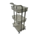 AMOR TINY Multi-Layer Organizer Trolley – Lightweight Baby & Infant Product Storage Cart with 4 Wheels for Nursery & Salon Use
