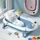 AMOR TINY Collapsible Baby Bathtub – Foldable Travel Tub with Drain for Newborn to Toddlers (0–36 Months)