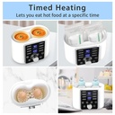 AMOR TINY 2‑in‑1 Electric Baby Bottle Heater & Sterilizer – Fast Steam Warming for Milk & Steam Cleaning