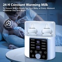 AMOR TINY 2‑in‑1 Electric Baby Bottle Heater & Sterilizer – Fast Steam Warming for Milk & Steam Cleaning