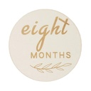 AMOR TINY Baby Monthly Milestone Photo Props – 12 Painted Wooden Circle Discs for Newborn Growth Tracking