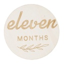 AMOR TINY Baby Monthly Milestone Photo Props – 12 Painted Wooden Circle Discs for Newborn Growth Tracking