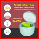 AMOR TINY Mini UV‑C Sanitizer Box – Portable Pacifier & Accessory Sterilizer for Baby Nipples, Teethers, Headphones, Bottles