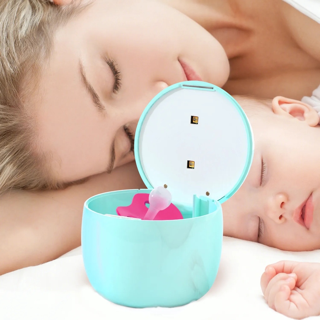 AMOR TINY Mini UV‑C Sanitizer Box – Portable Pacifier & Accessory Sterilizer for Baby Nipples, Teethers, Headphones, Bottles
