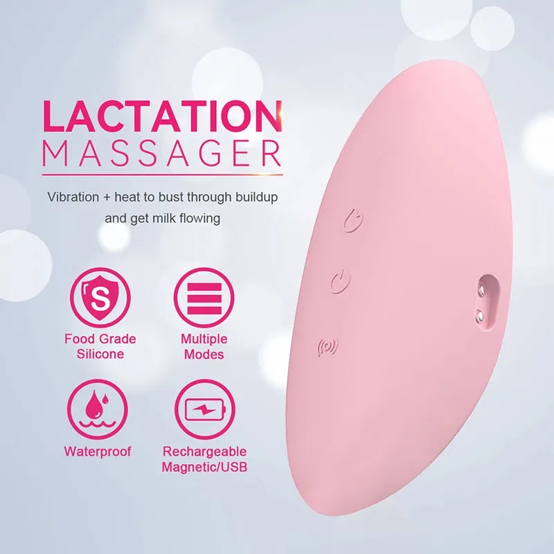 AMOR TINY Lactation Massager – Warm & Vibration Breast Aid for Nursing Mothers