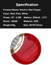 AMOR TINY Electric Baby Nail Clipper – Quiet, Round Design with USB Rechargeable Safety Trimming