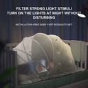 AMOR TINY Foldable Baby Mosquito Net | Breathable & Portable Canopy for Cribs & Travel – Fits 0-5 Years | Grey |