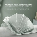 AMOR TINY Foldable Baby Mosquito Net | Breathable & Portable Canopy for Cribs & Travel – Fits 0-5 Years | Grey |