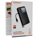 Porodo 4G LTE | WiFi 6 Pocket Router with 10000mAh Power Bank | PB087 | PDPBFCH087 |
