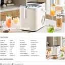 Green Lion Frost Core Ice Maker – Produces 12 kg/24 h Bullet Ice – 1.5 L Water Tank, Touch Control, LED Indicator, Eco-friendly | GNFROCICEWH |