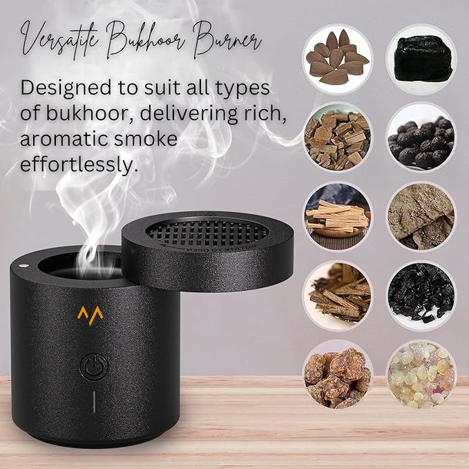 7MD Bakhoor Burner Portable Electric Incense  – Compact Ceramic Incense Heater | 500°C Self-Igniting | USB-C Rechargeable | 7MD‑108 |